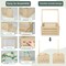 Wooden Baby Shower Crate Closet, Personalized DIY Storage Crate Hamper Set with Baby Announcement Sign, Hangers, Letter Lights Garland